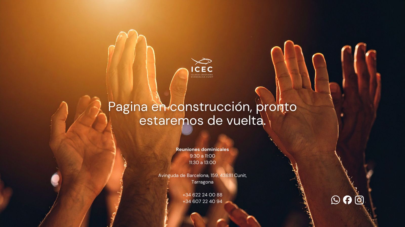 provisional schedule of Iglesia Cristiana Evangelica de Cunit
